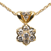 K18YG イエローゴールド ダイヤ0.51ct ペンダントネックレス レディース 【中古】